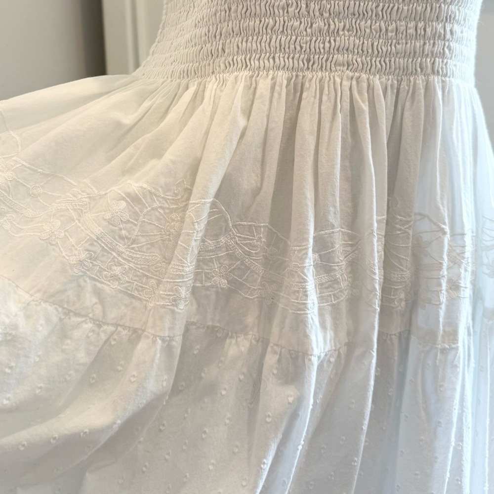 SOLD - Speed Control Y2K Vintage White Crop Top Sundress - Picture 3 of 4